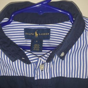 Blue stripped polo
